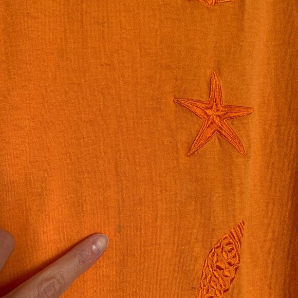 Johnny Was T-shirt Sleeveless Tank Maxi Dress 100% Cotton Orange Size M - Picture 6 of 14